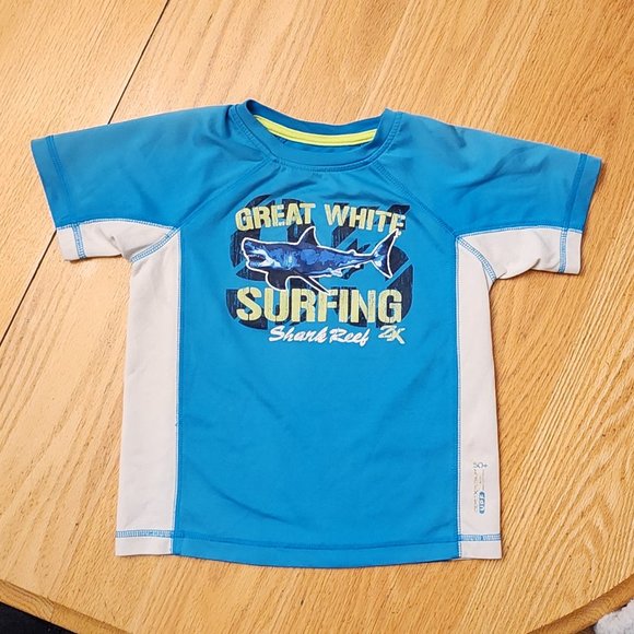 ZeroXposur "Great White Surfing" Rashguard Size 5/6 - Picture 2 of 14